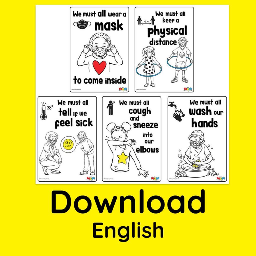 Covid-19 signage, English - download