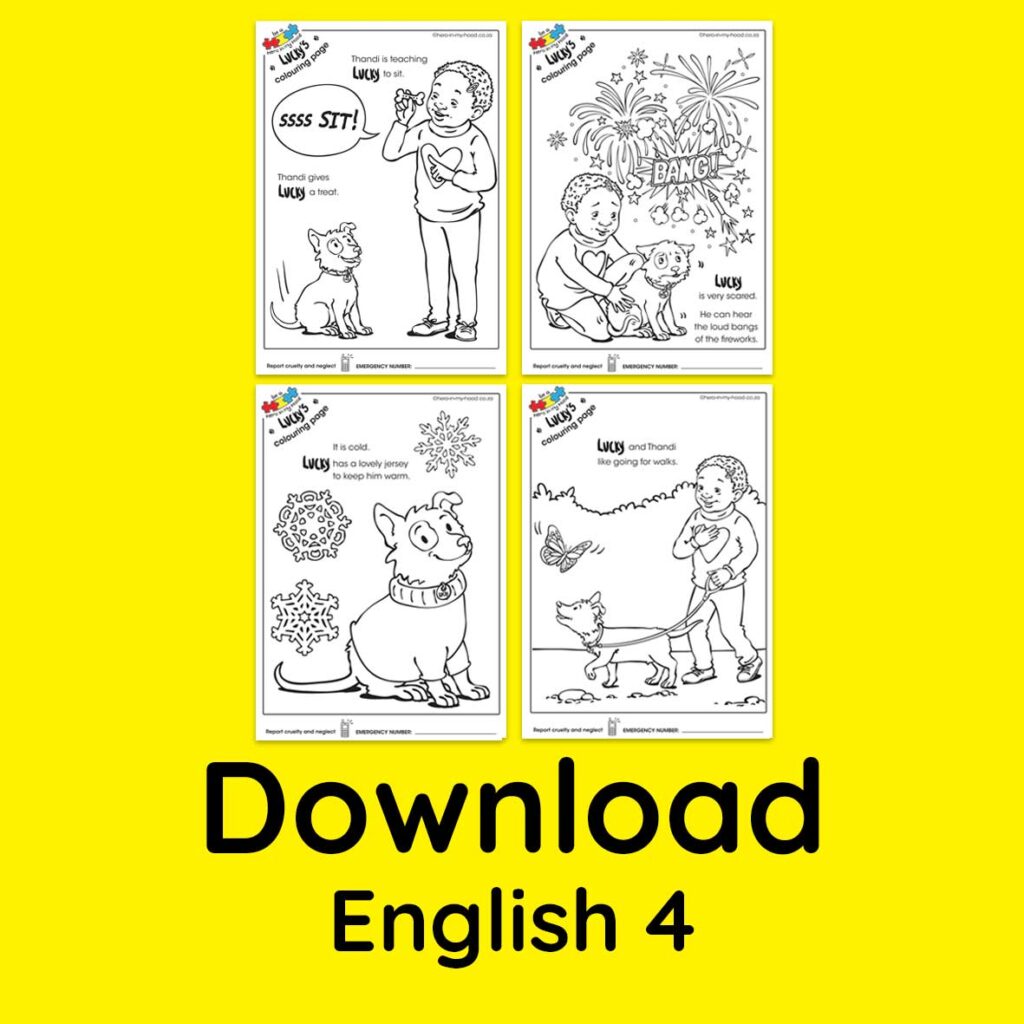 Lucky's colouring pages 4 English - download