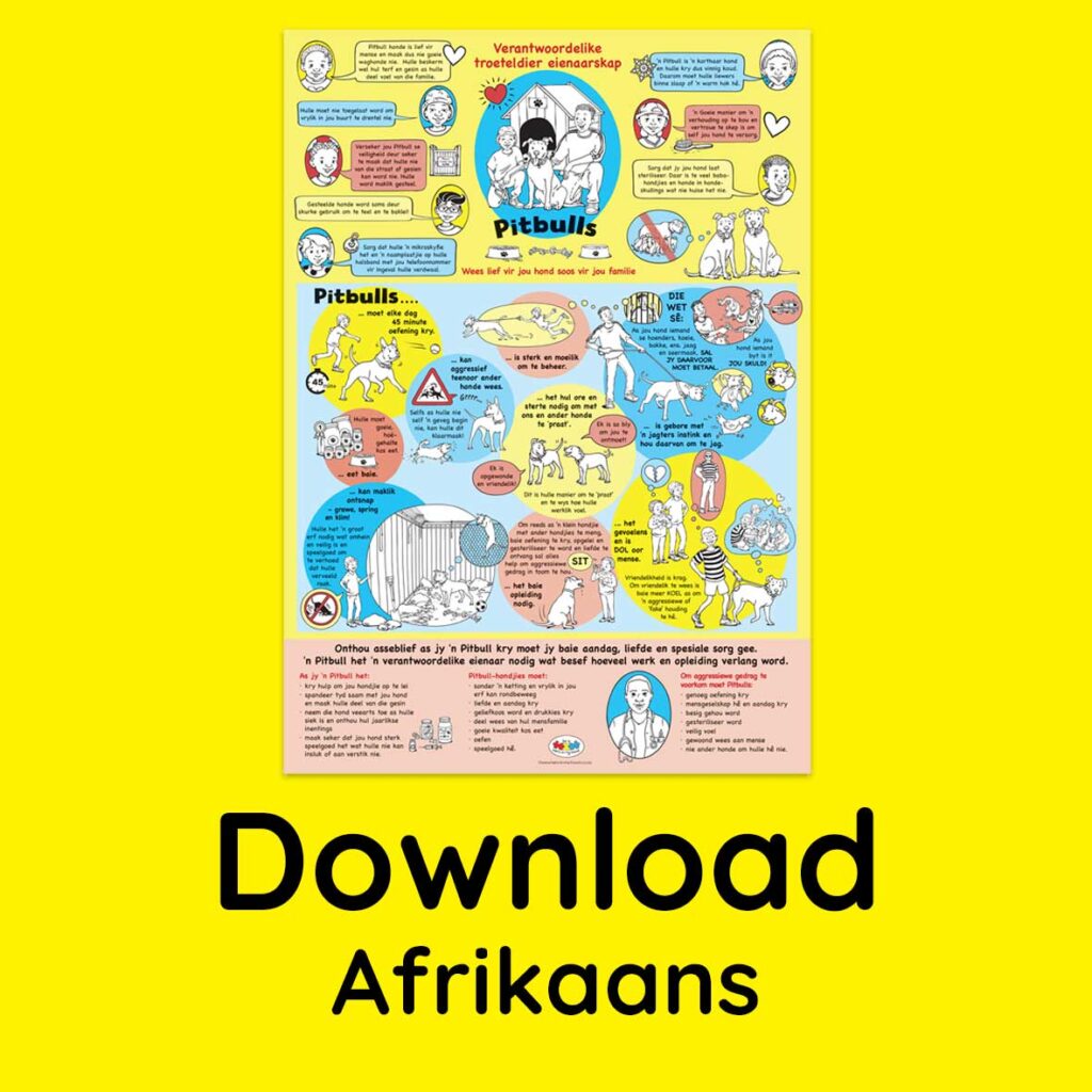 Pit Bull Poster, Afrikaans - download