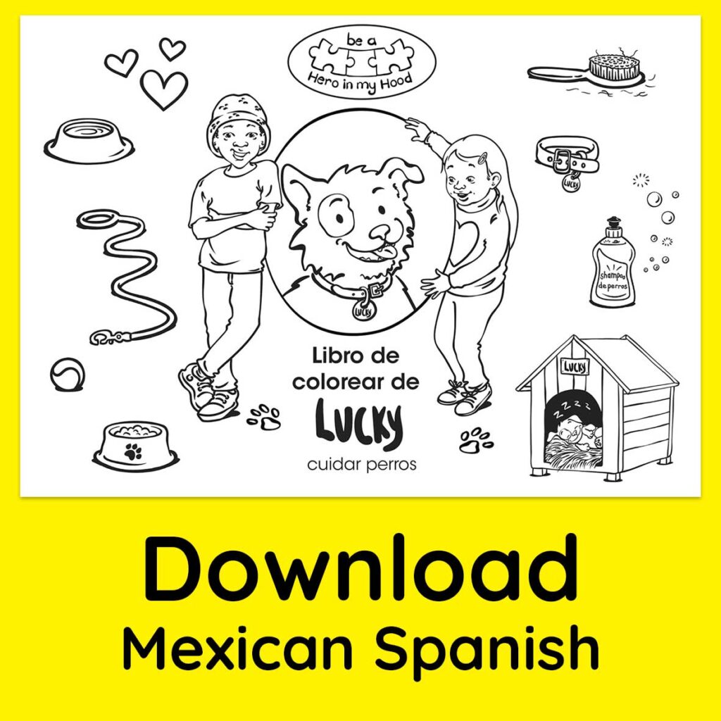 libro de colorear de Lucky cuidar perros, Descargar