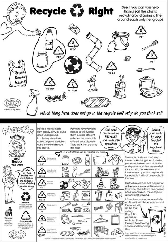 Recycling handouts, English - download