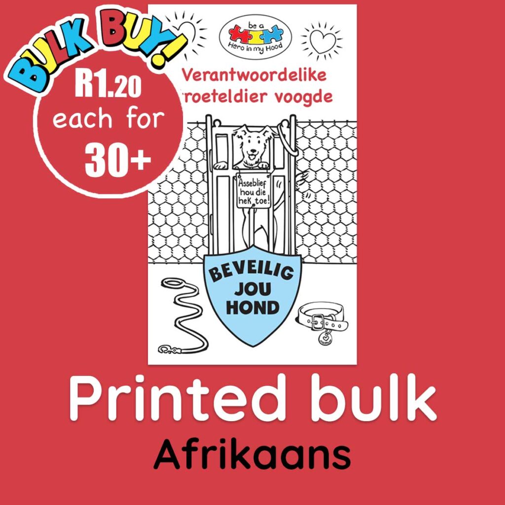Securing Your Dog Brochure, Afrikaans - printed