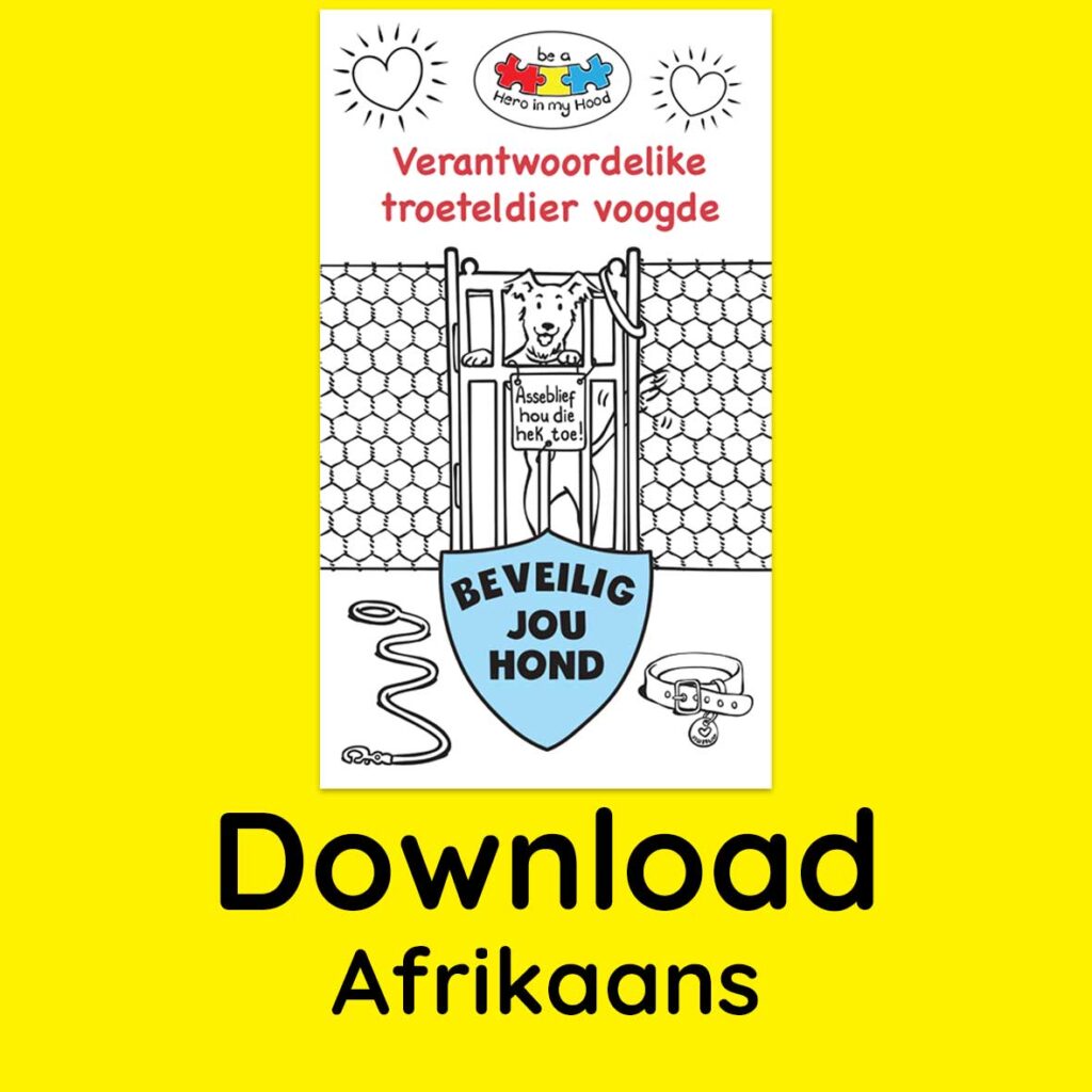 Securing Your Dog Brochure, Afrikaans - download