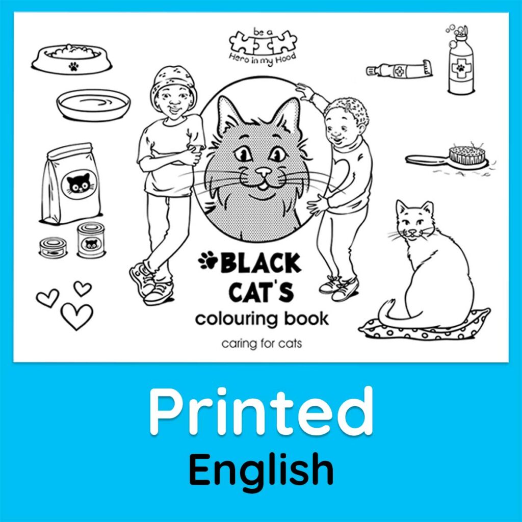 Black Cat's colouring book, English - printed