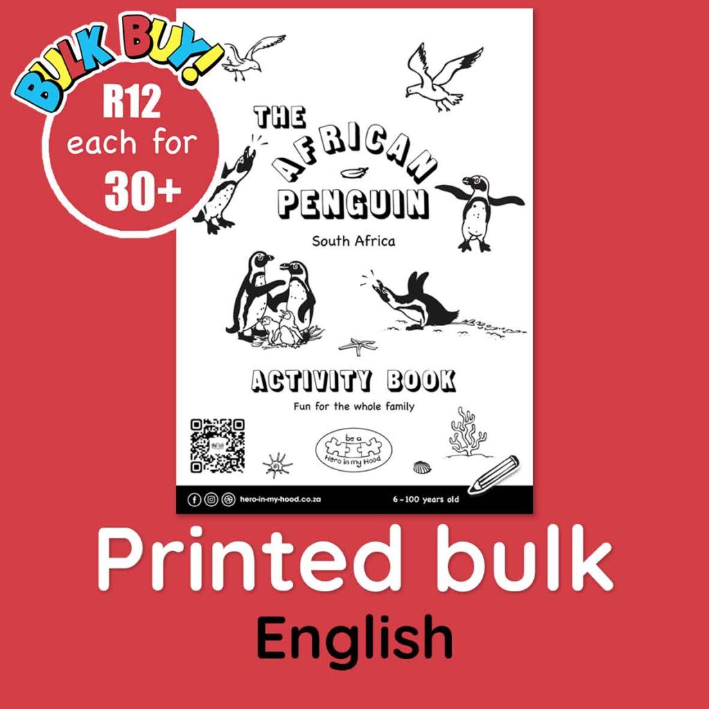 The African Penguin activity book bulk buy, English - printed