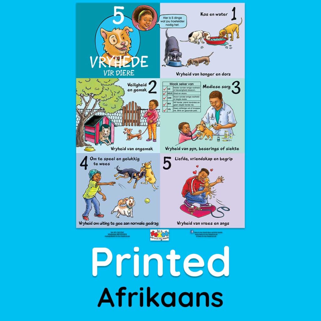 5 Freedoms poster, Afrikaans - printed