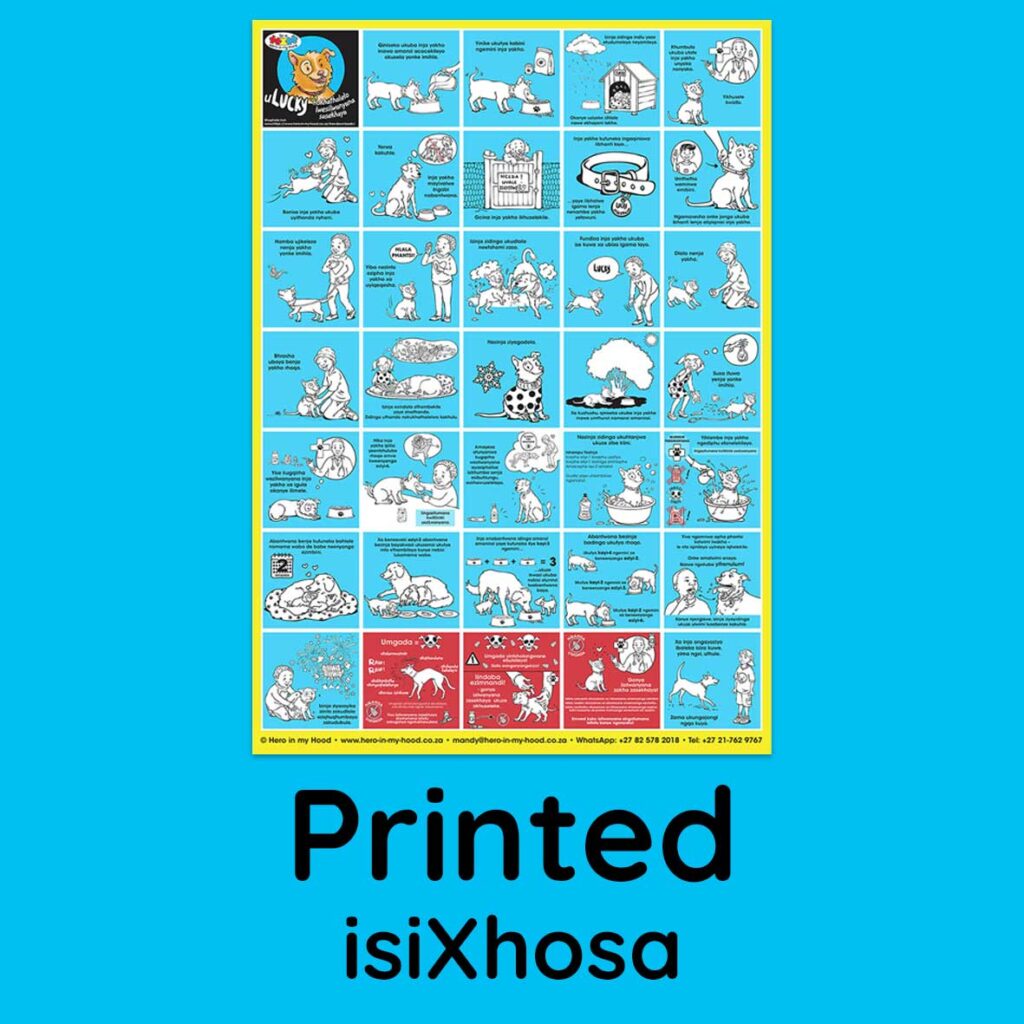 Lucky's Pet Care Poster, isiXhosa - printed