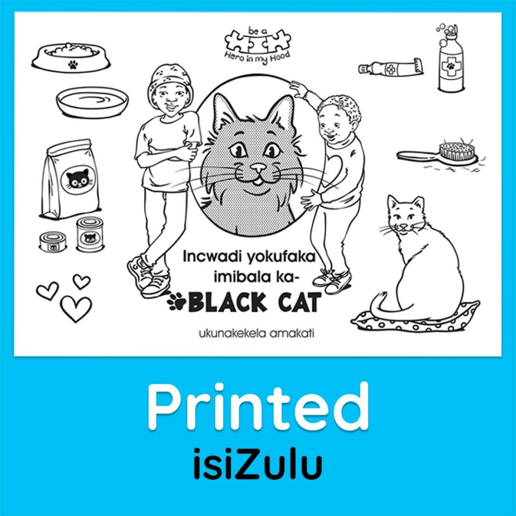 Black Cat's colouring book, isiZulu - printed