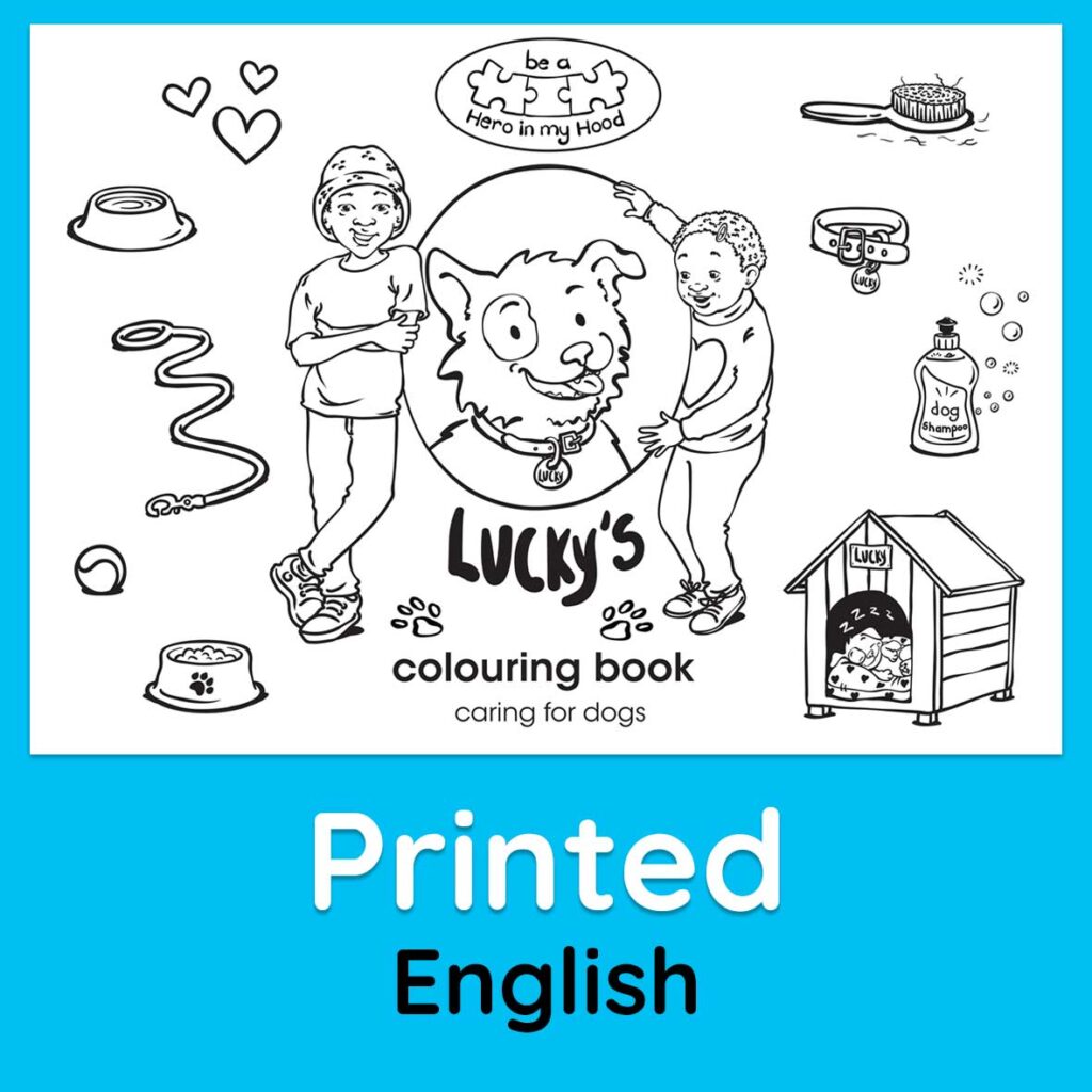 Lucky's colouring book, English - printed