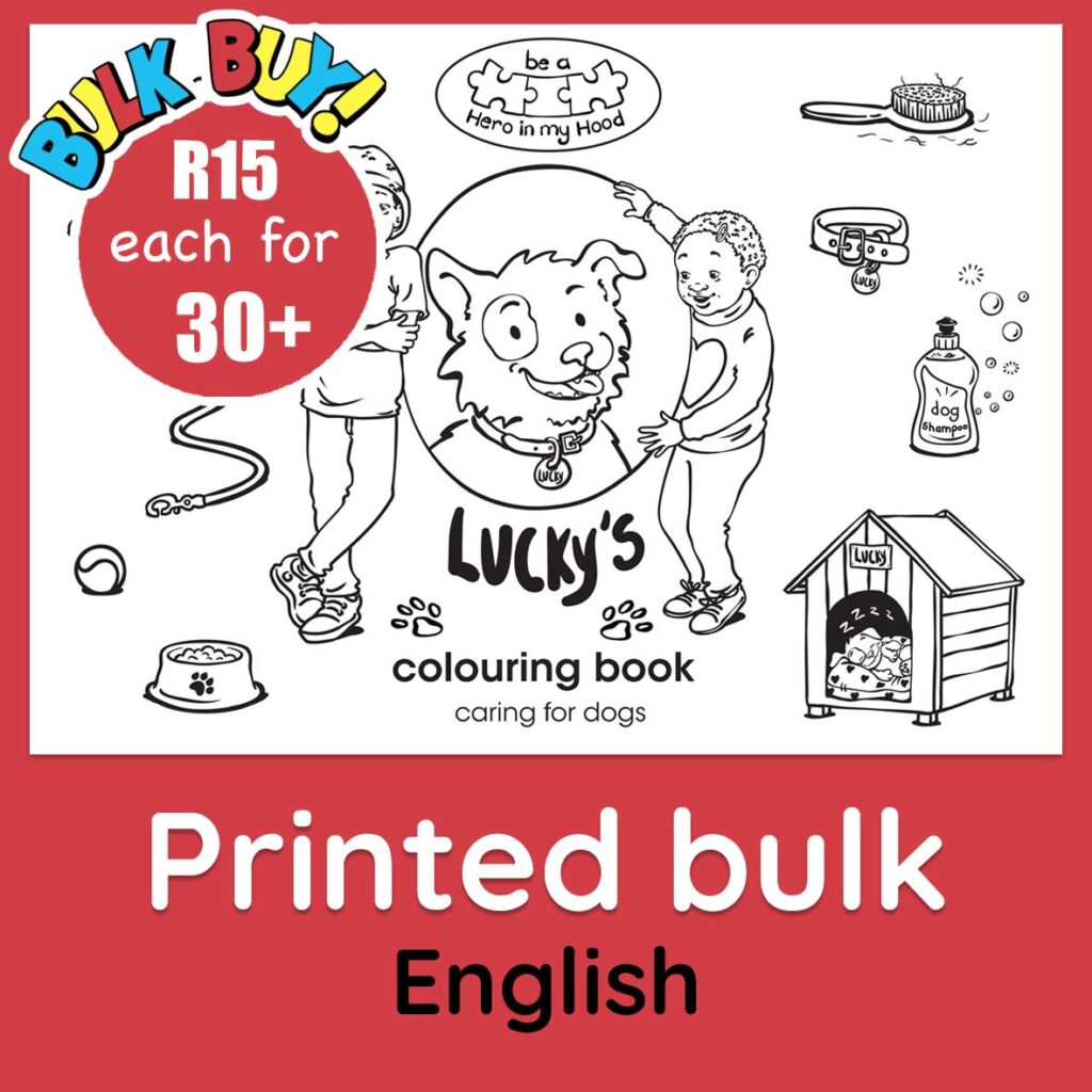 Lucky's colouring book bulk buy, English - printed