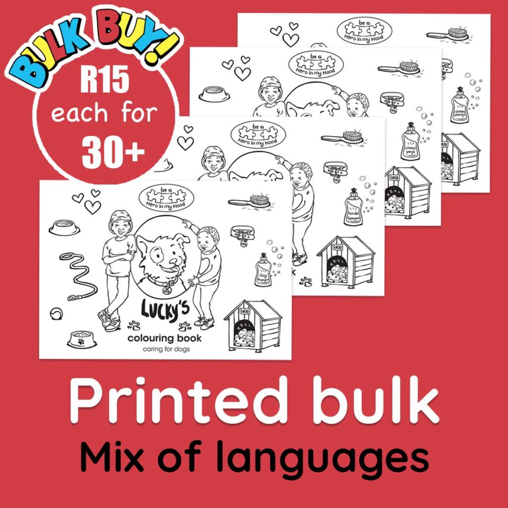 Lucky's colouring book bulk buy, language mix - printed