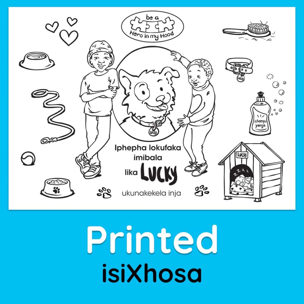 Lucky's colouring book, isiXhosa - printed