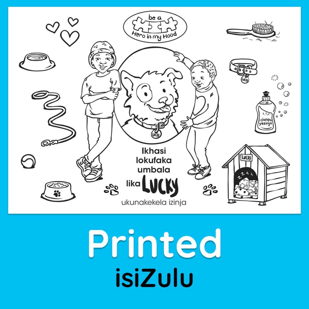 Lucky's colouring book, isiZulu - printed