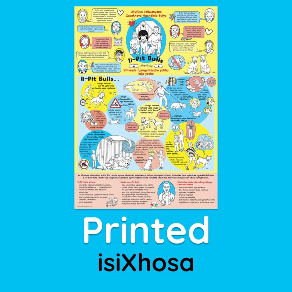 Pit Bull poster, isiXhosa - printed