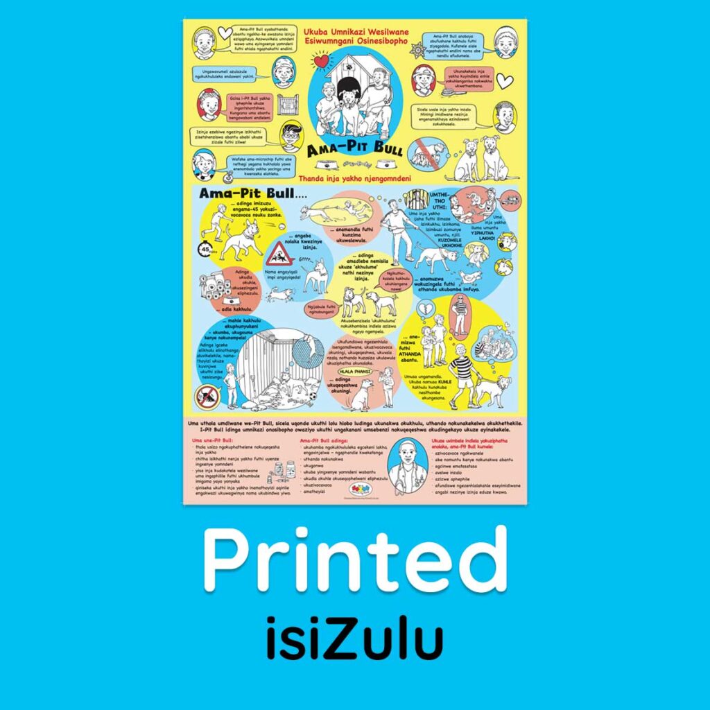 Pit Bull poster, isiZulu - printed