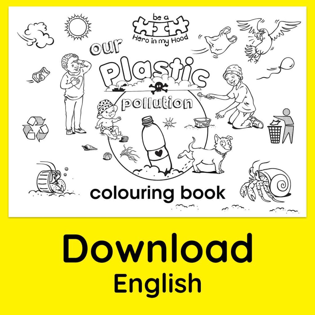 Our Plastic Pollution colouring book, English - download