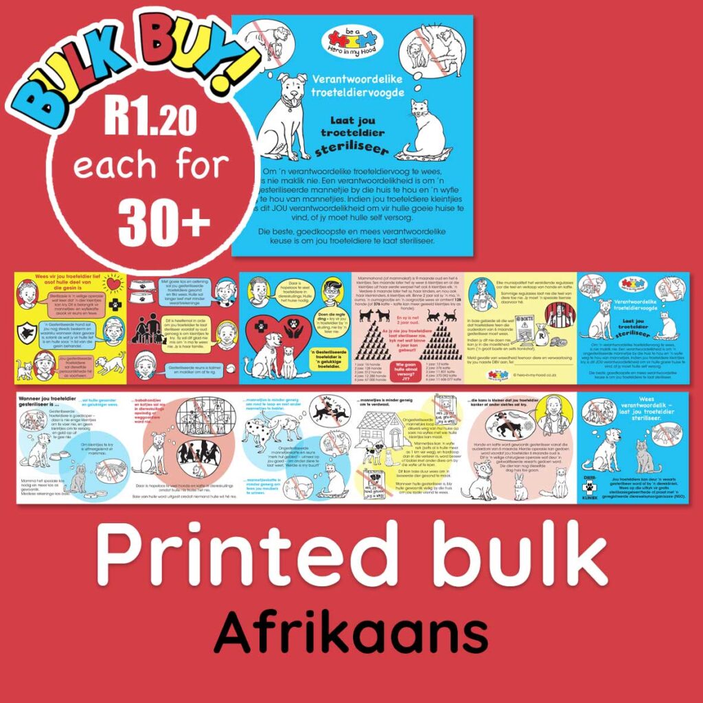 Sterilisation info brochure, Afrikaans - bulk printed